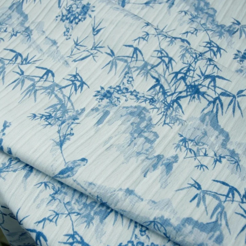 145x50cm Breezy Bamboo Hidden Wind Polyester Fabric for bamboo Clothing DIY and Photography Background Sewing Cloth