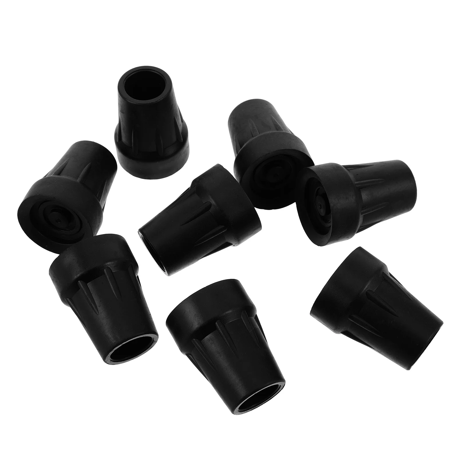 

8 pcs Rubber Cane Tips 0.75 Inch Durable Non-Slip Replacement For Walking Canes Crutches Trekking Poles Senior Support Base