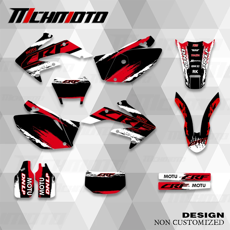 

MCHMFG Graphics Backgrounds Decal Stickers Kit for Honda CRF250X 2004 2005 2006 2007 CRF 250X 2008 2009 2010 2011 2012-2019