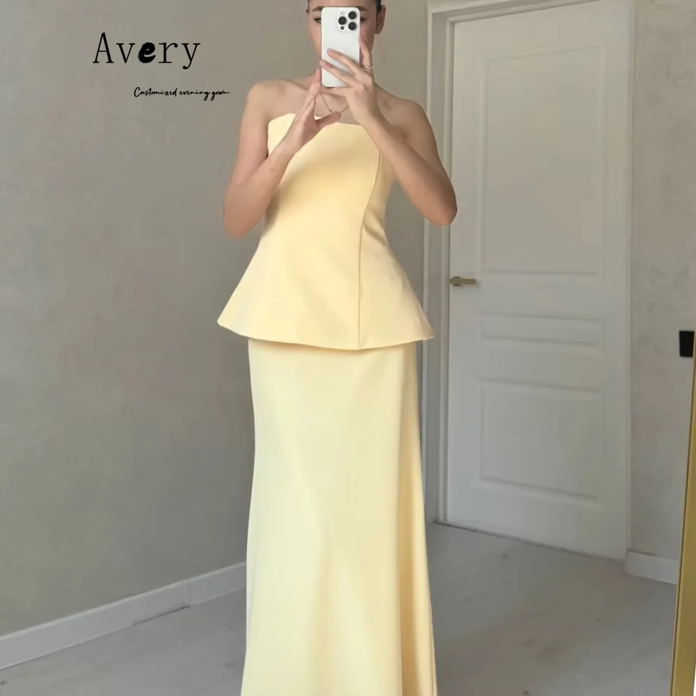 Avery personalizado Rosa cola de pez fuera del hombro sin mangas vestidos de fiesta elegantes de lujo para boda mujer vestidos de graduación 2025 noche