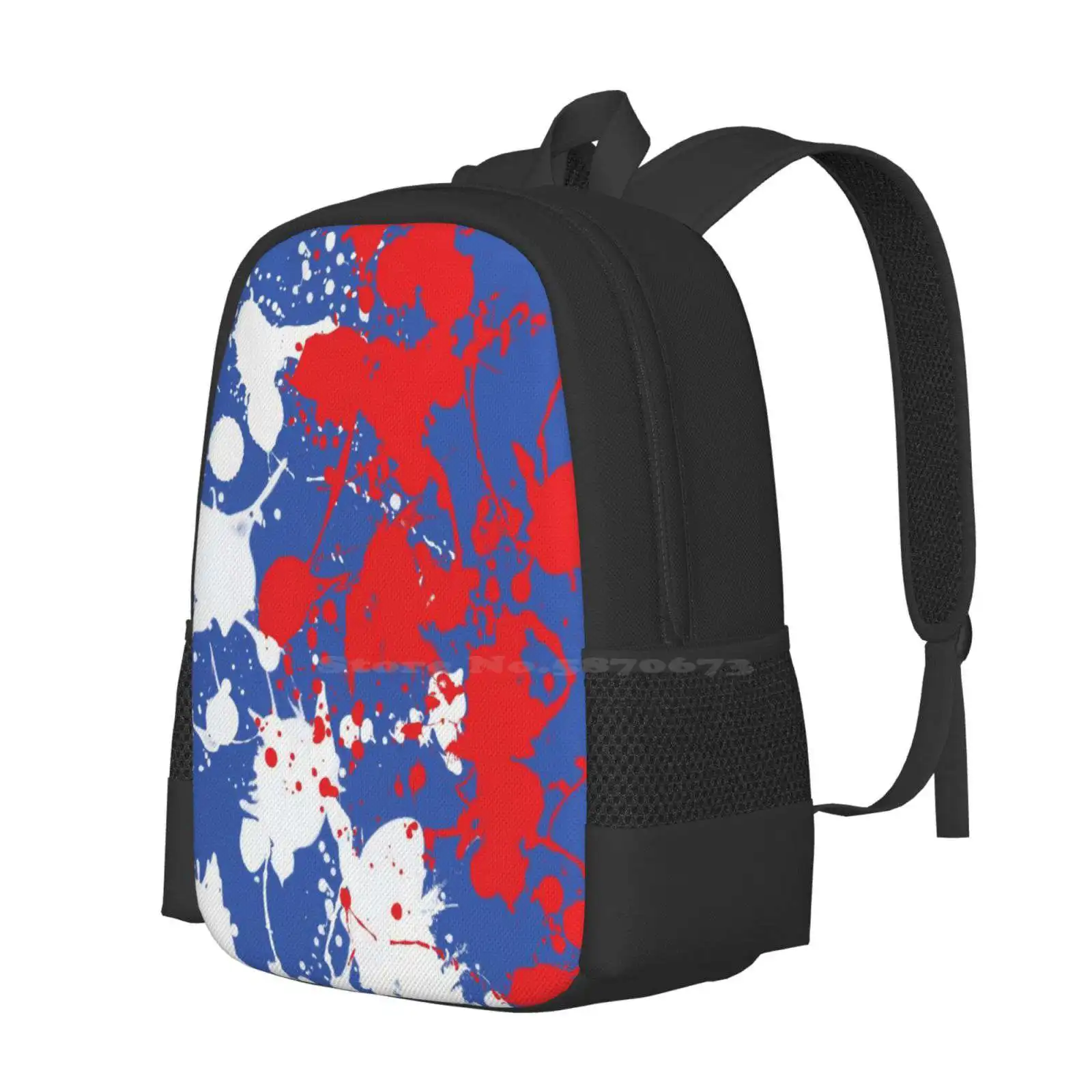 Rovers Paint Spill Hot Sale Schoolbag Backpack Fashion Bags Colours Football Footy Sport Soccer England Blackburn Rovers Ewood