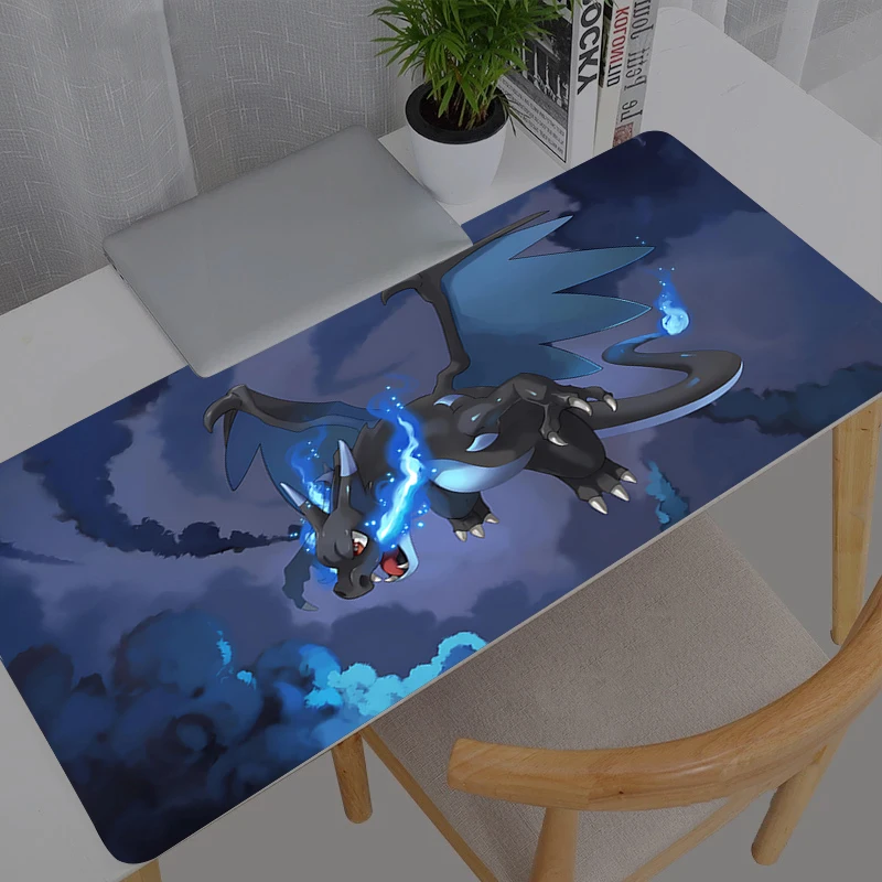 Mouse Pad Pokemon Pikachu Large Gamer Gaming Anime Accessories Speed Keyboard Rubber Lock Edge Desk Mat Laptop Mousepad