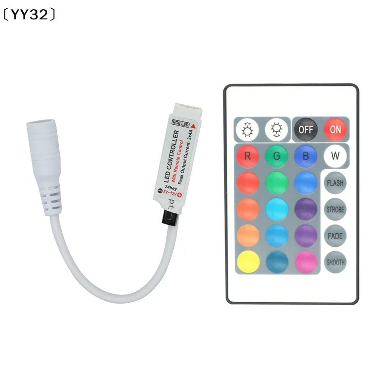 Led Strip Controller Infrared 24-key Remote Controller Rgb Light With Dimmer Led Light Control Dimmer〔YY32〕