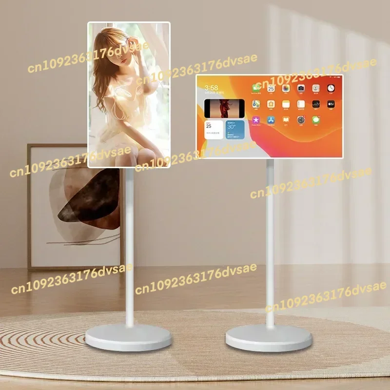 شاشة تلفزيون ذكية مقاس 21.5 بوصة تعمل باللمس، بطارية مدمجة، قابلة للتحريك، جهاز لوحي متحرك، تلفزيون ذكي قابل للدوران #1