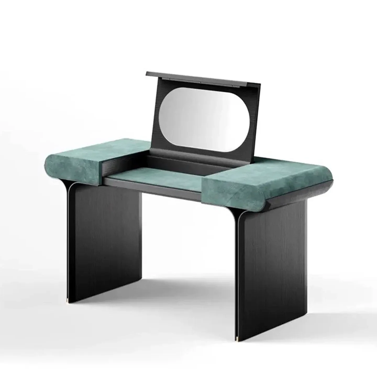Italian light luxury dressing table flip with mirror with makeup stool fashionable modern luxury art makeup table