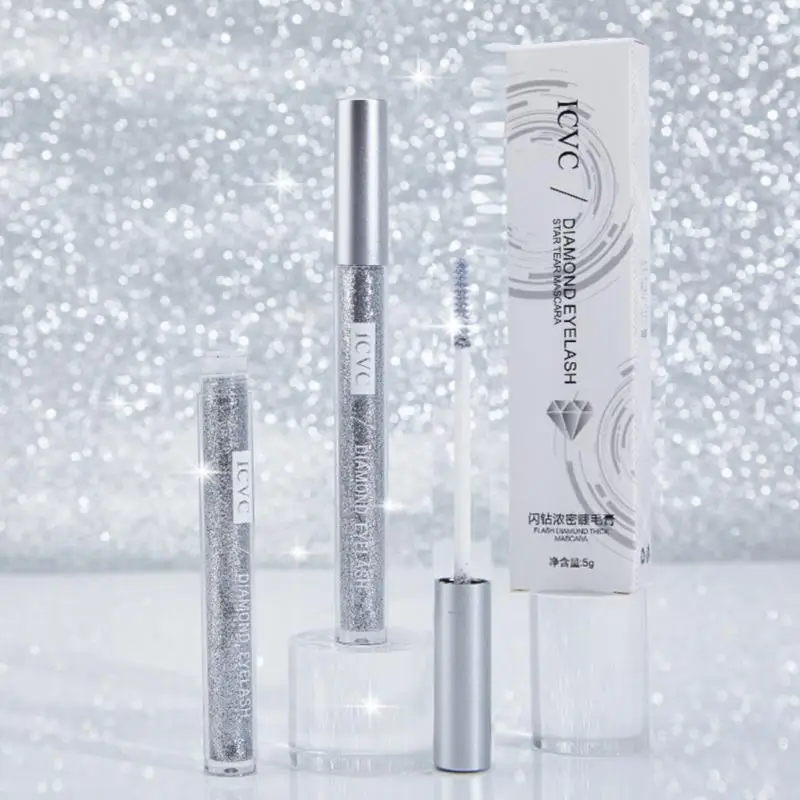 Thick And Voluminous Lashes Shining Galaxy Sequins Eye-catching Beauty Thick Mascara Shimmering Must-have For Glam Lustrous