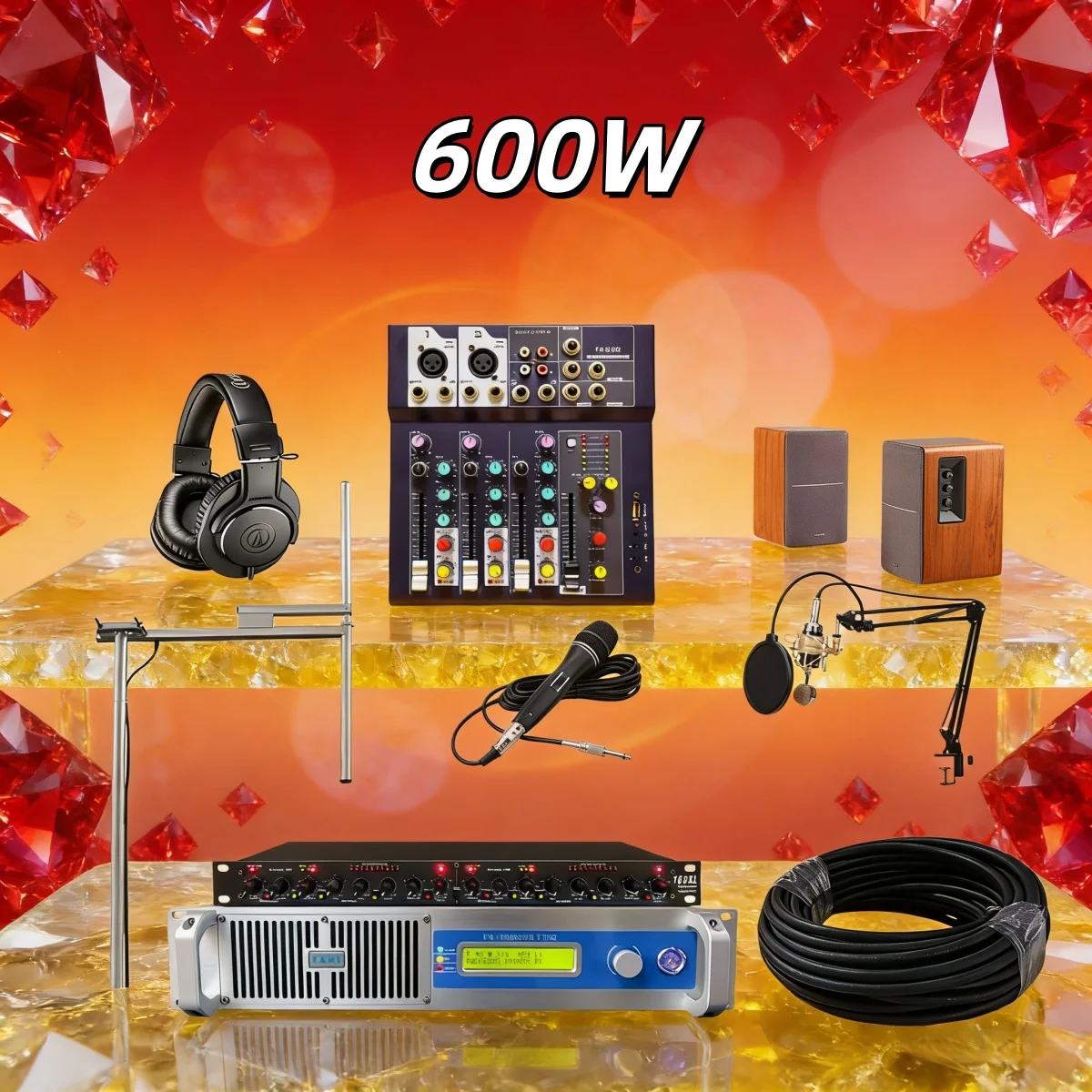 

Church YXHT-1, 600W FM Transmitter Complete Turnkey Kit, Full Worship Solution, Broadcast System, Perfect Sound
