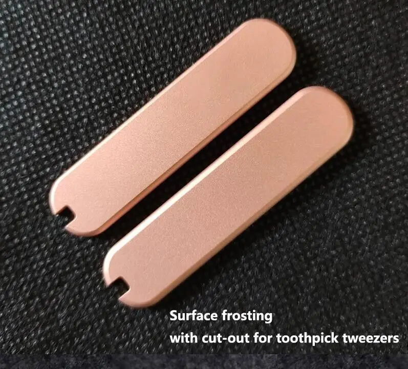 1 Pair DIY Red Copper Knife Handle Patches for 58MM Victorinox Swiss Army Knives