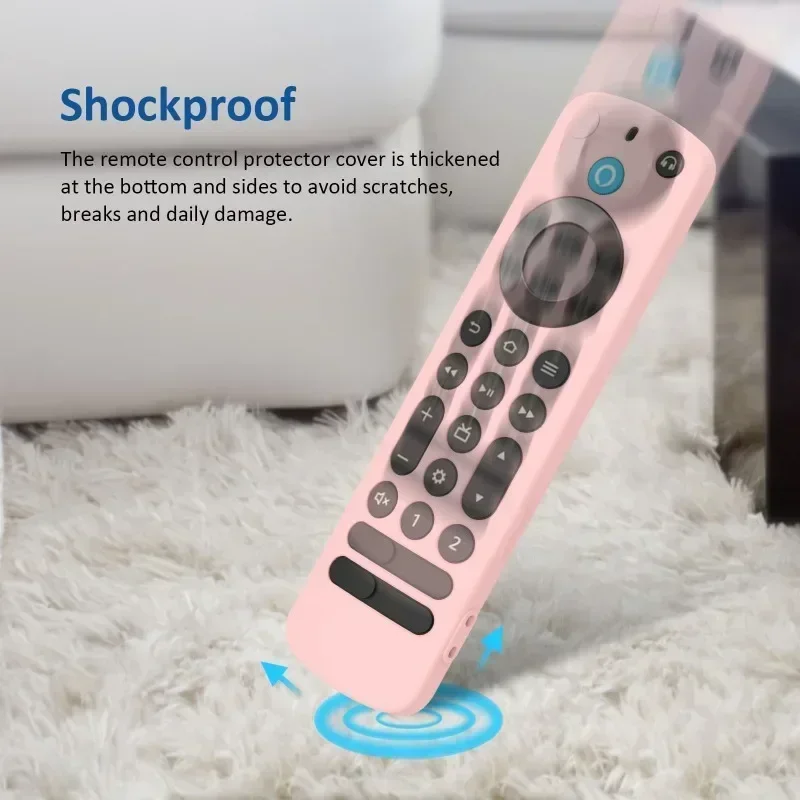 

Protective Silicone Case for Alexa Voice Remote Pro Smart TV Remote Control Cover Dustproof Silicone Remote Protector