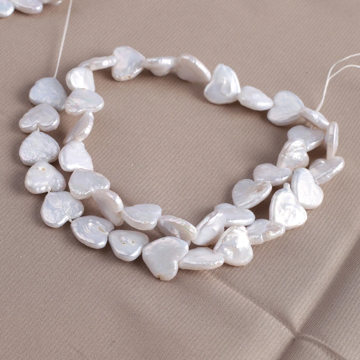 12mm Heart Shape 100% Pearl Natural Freshwater Pearls Loose Sapcer Beads for Jewelry Making DIY Necklace Bracelet Accessories