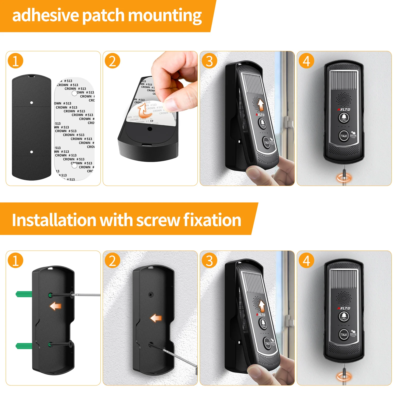 Sistema de intercomunicación inalámbrico de 16 canales con energía Solar, timbre de puerta impermeable y timbre de intercomunicación para Walkie Talkie