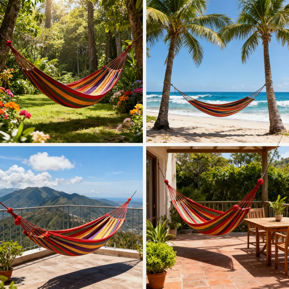 Double Cotton Canvas Hammock 8