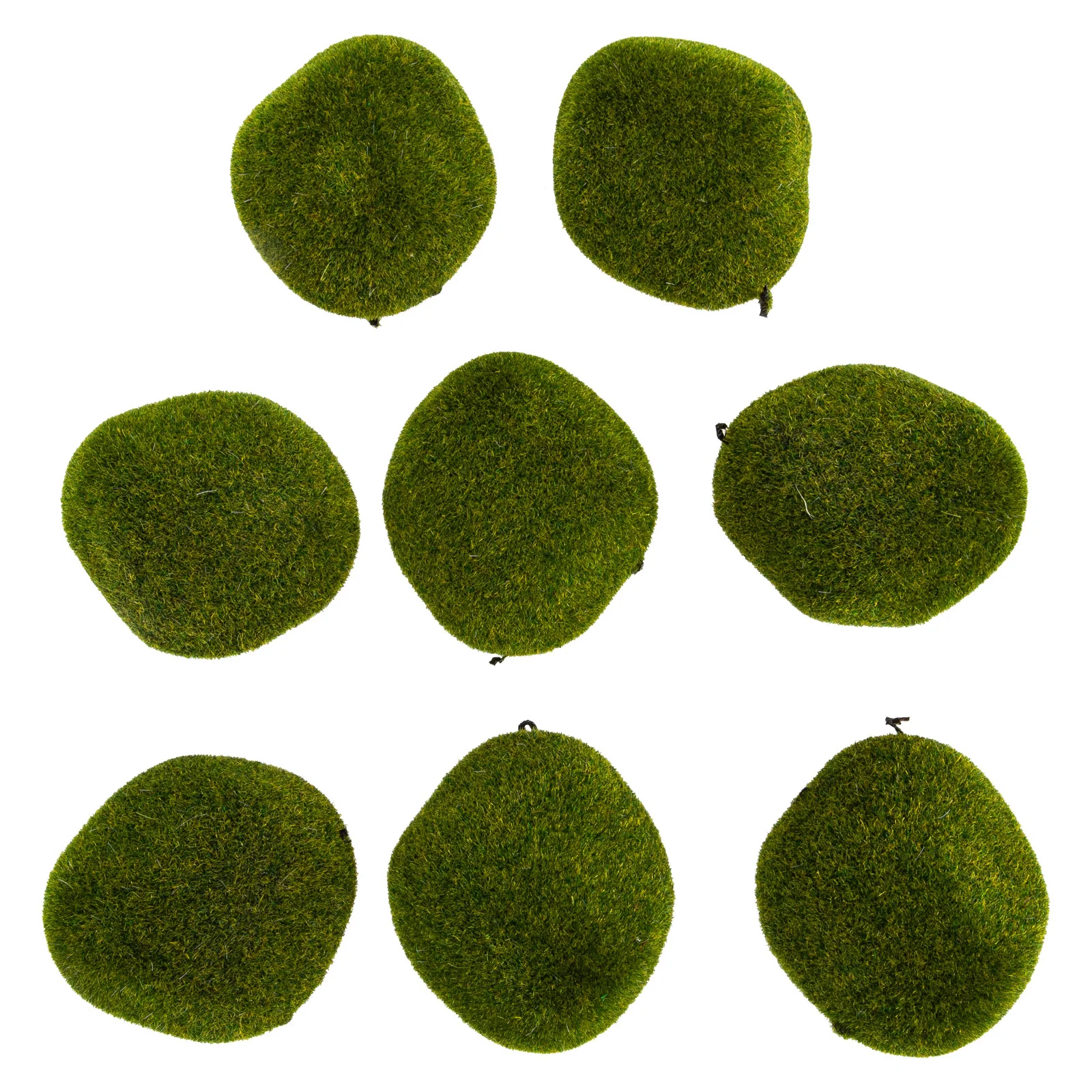 

8Pcs Simulated Mossy Stones Artificial Moss Stone Decors Plant Wall Ornaments Decorative Faux Stones for Garden