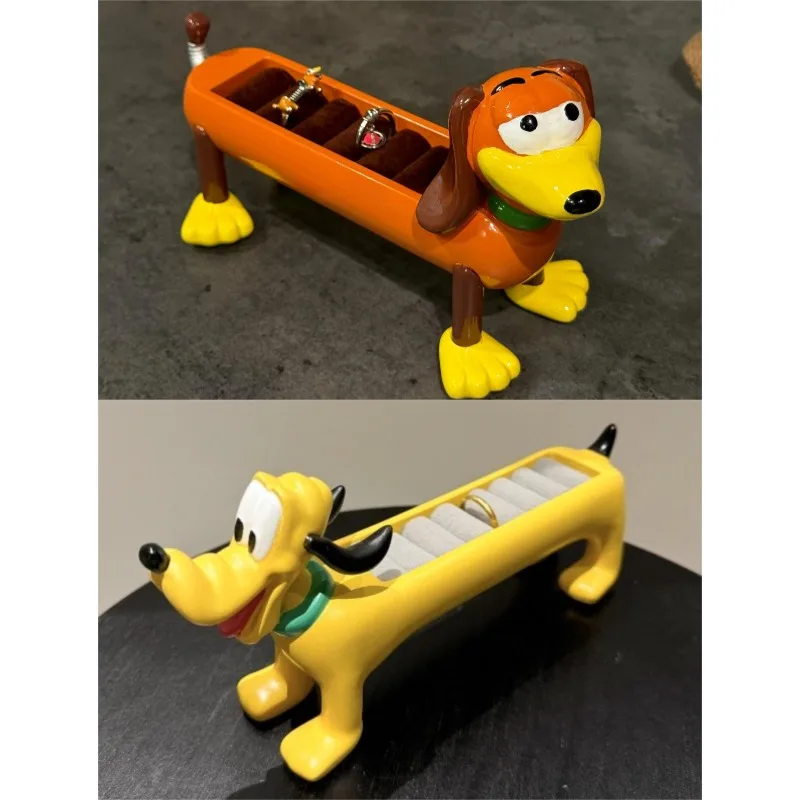 

Movie Peripherals Toy Story Slinky Dog Jewelry Ring Storage Display Stand Desktop Decoration Pluto Jewelry Box Creative Gift
