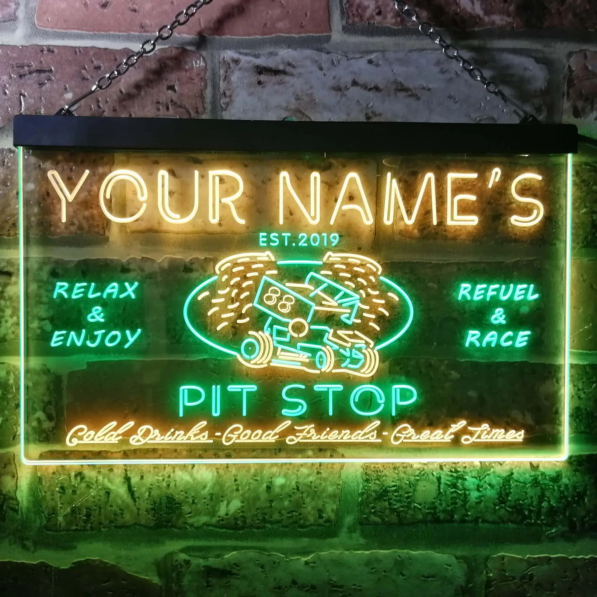 شخصية حفرة وقف المرآب ثنائي اللون بقيادة النيون علامة st6-pu1-tm