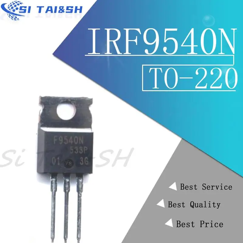 10PCS IRF9540N IRF9540NPBF IRF9540 TO-220 MOSFET MOSFT PCh -100V -23A 117mOhm 64.7nC new original