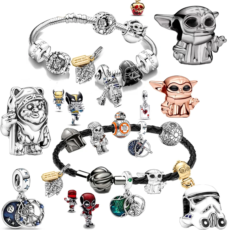 

MINISO межпланетарный спасательный корабль Дэдпул Росомаха коготь стерлингового серебра 925 пробы бусины подходят оригинальный браслет аксессуары подарок