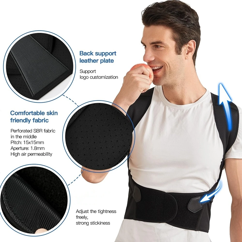 Upgraded Back Brace Posture Supports for Women and Men, Shoulder Straightener Adjustable Full Back Support Upper and Lower Back