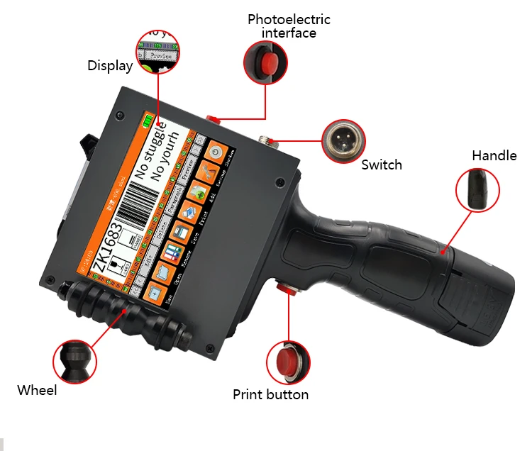 50mm hand handheld inkjet printer for big logo and words