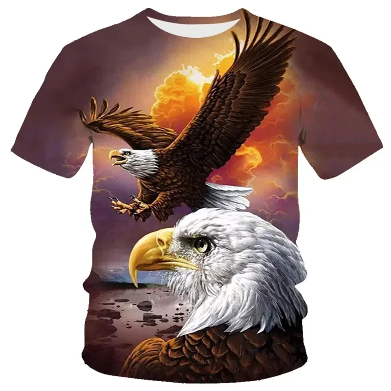 

Fashion Summer Eagle And Flame Phoenix Animal 3d Printed T Shirt For Men's T Shirt O'neck Short Sleeve Oversized T-shirt Top Hot