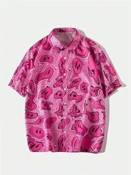 Camicie a maniche corte da uomo Hawaiian Casual Daily Fashion top con risvolto da uomo Plus Size camicie da uomo comode