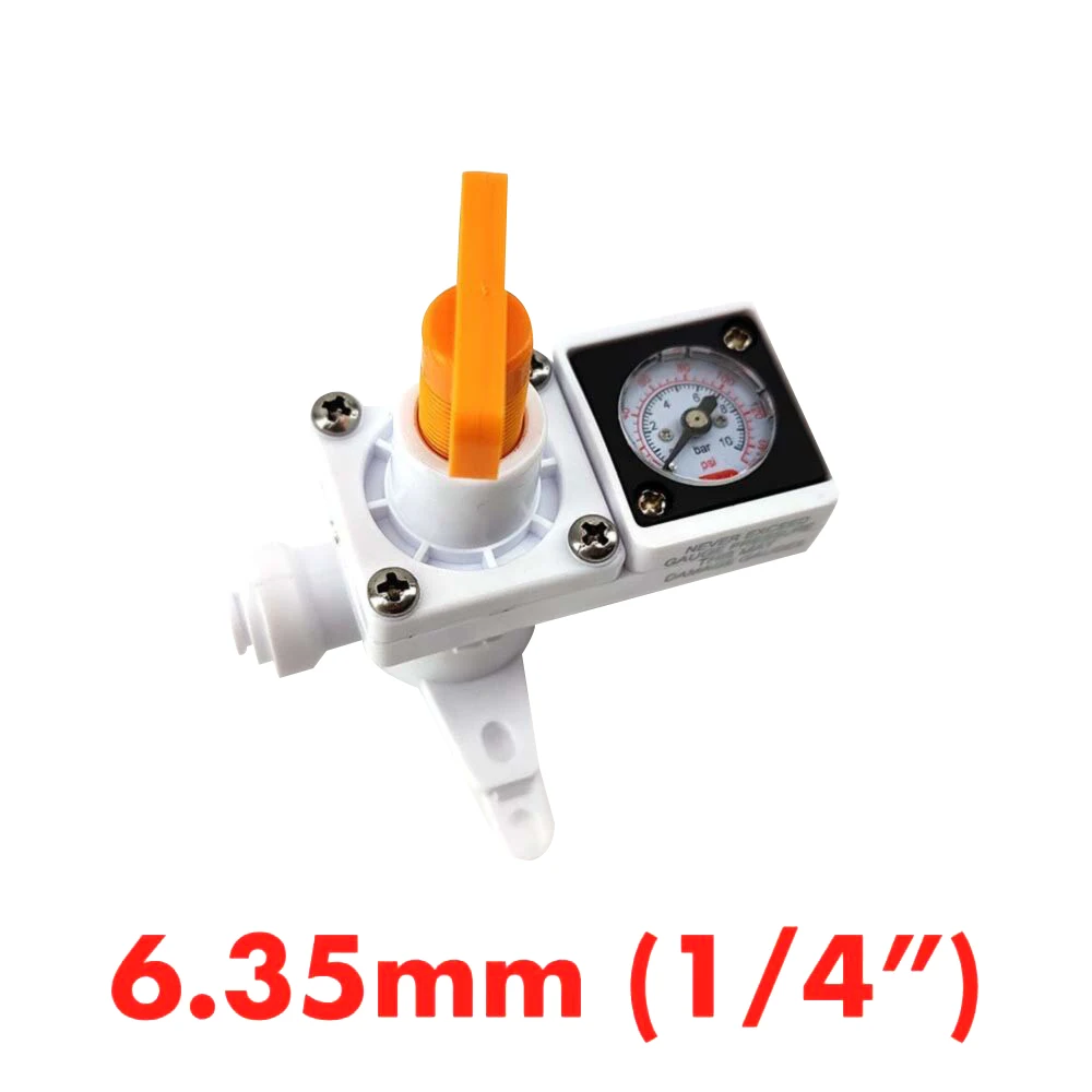 free shipping KegLand Duotight Inline In Line Regulator - With Integrated Gauge for Water or Gas - 6.35mm (1/4\