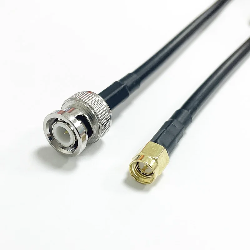 SMA Male to BNC Male RF Coaxial Cable 50ohm SMA to BNC RG58 Jumper Cable for Antennas Ham Radio Wireless LAN Devices Wi-