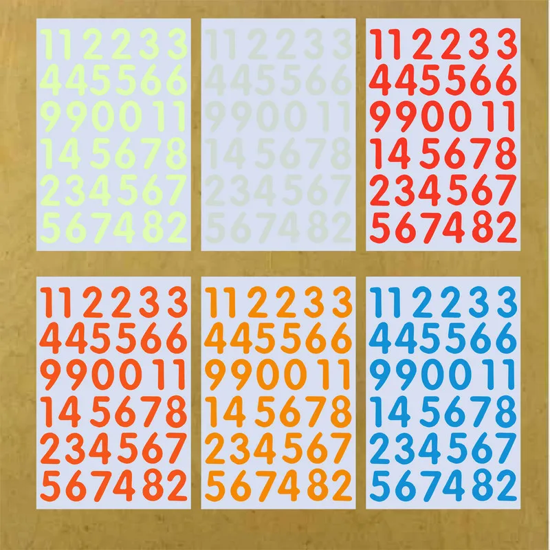Glow in the Dark Number Sticker Luminous Digits Sticker Kids Bedroom Wall Switch Model Number DIY Decoration Label Sticker Decal