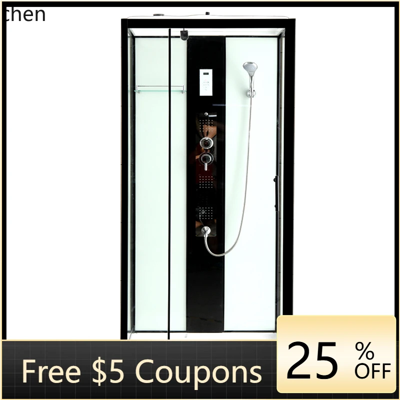 

T25 square shower room, small apartment bathroom, tempered glass partition, integral bathroom