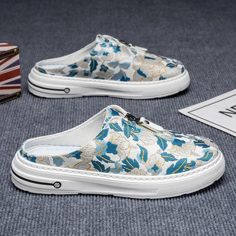 

Летние мужские тапочки, повседневная уличная пляжная обувь, сандалии, прогулочные шлепанцы, удобная модная легкая обувь, мужская обувь