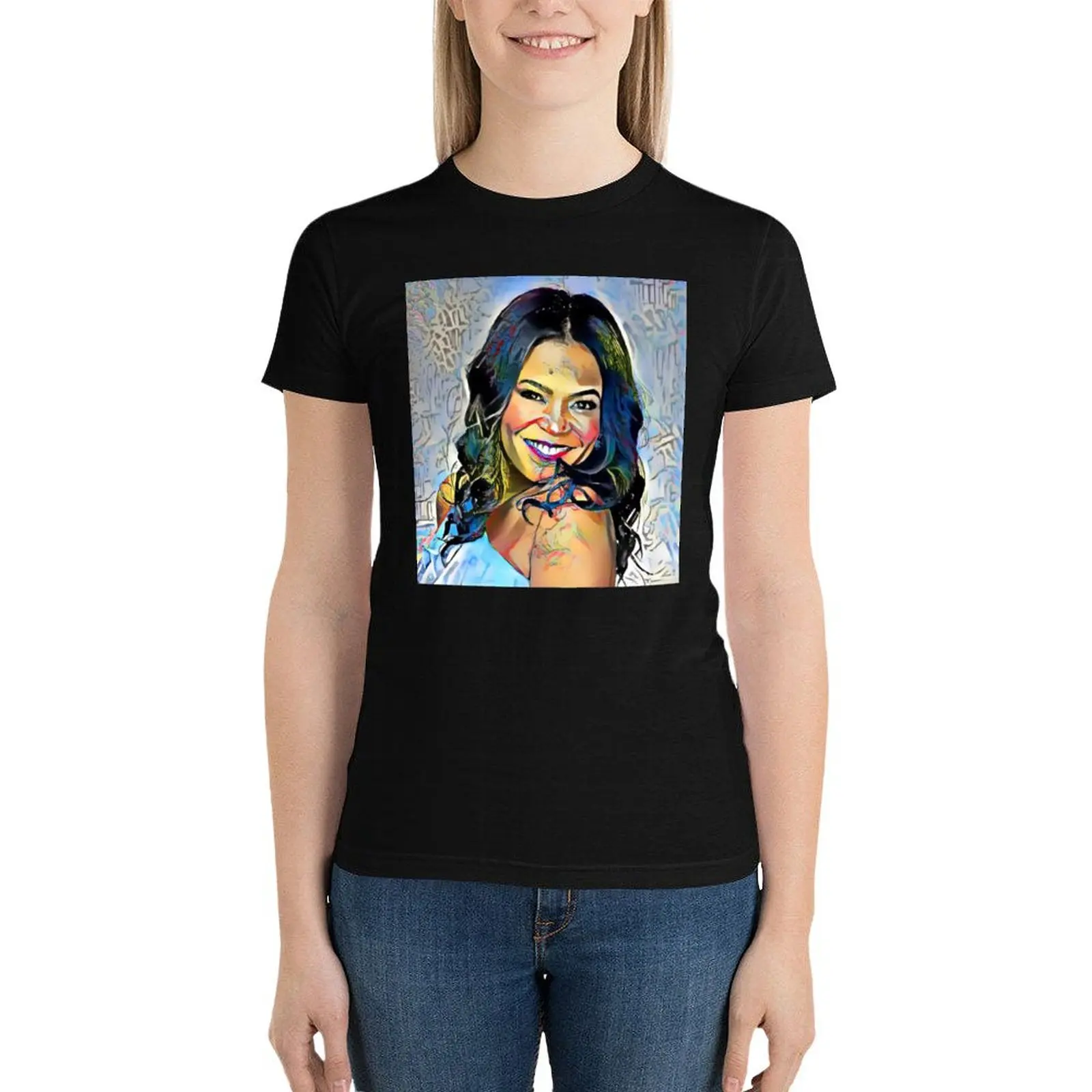 Nia Long Portrait T-Shirt aesthetic clothes funny t shirts for Women