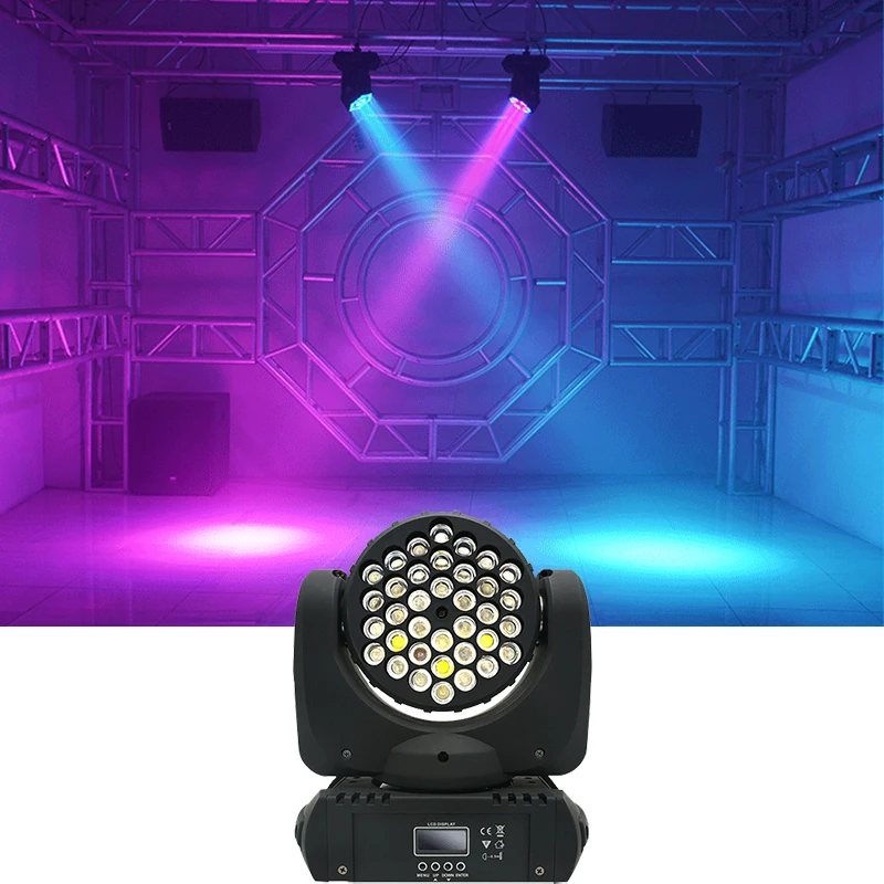 

Mini Led Moving Head 7Pcs/12Pcs/36Pcs RGBW Led Beam Wash Moving Head Light Fog Machine Stage DIsco Party KTV Night Club Wedding