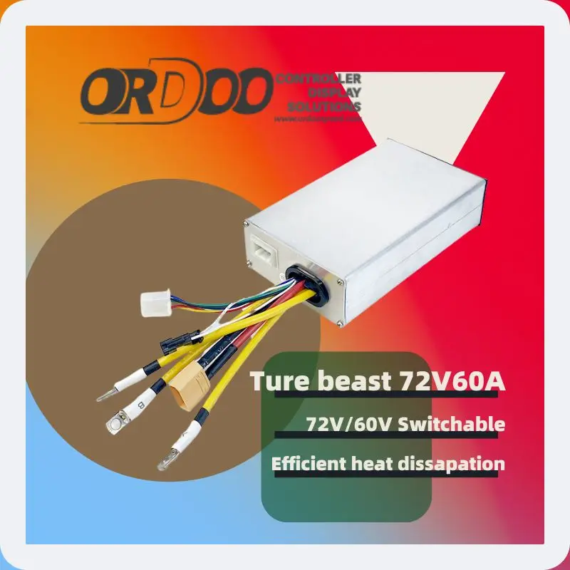 

ORDOOspeed 72V60V Brushless FOC Sinewave Controller YUNLI For 3000W 4000W Motor