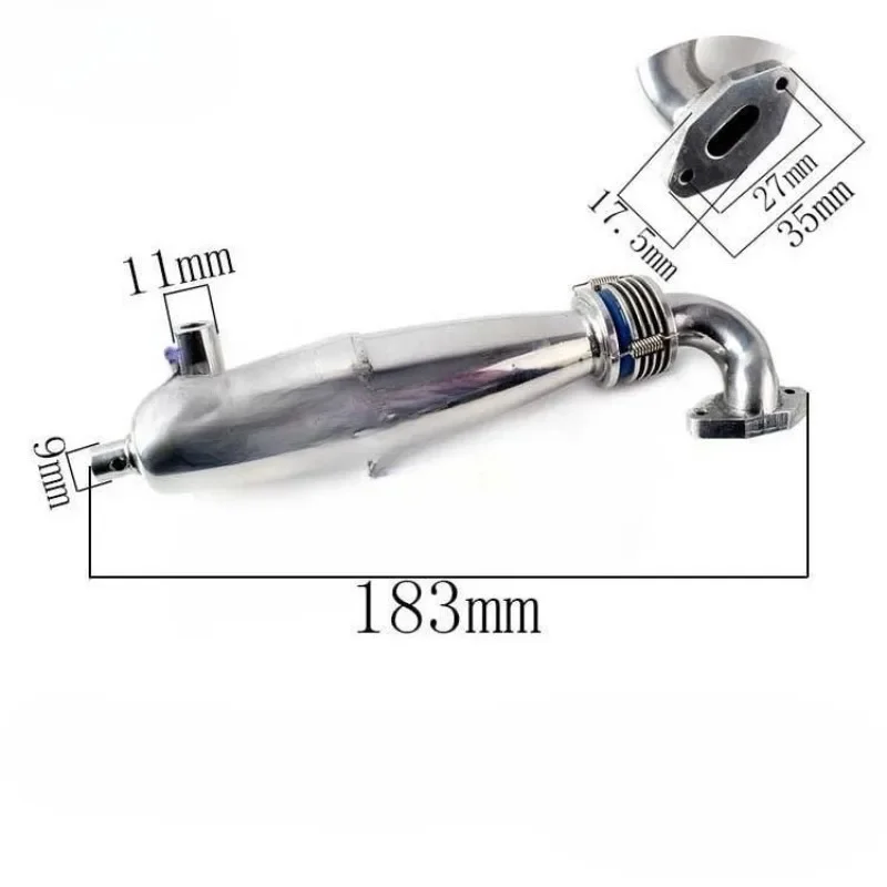 1 jeu de tuyaux d'échappement épais HSP 94122/94166/94106/BQ001, mise à niveau des pièces de moteur Baja pour modèles à échelle 1/10 voiture Nitro RC