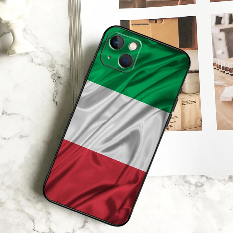 Italian Italy Flag Funda For iPhone 15 16 13 12 Mini 11 14 Pro Max 7 8 Plus X XR XS Max Phone Case