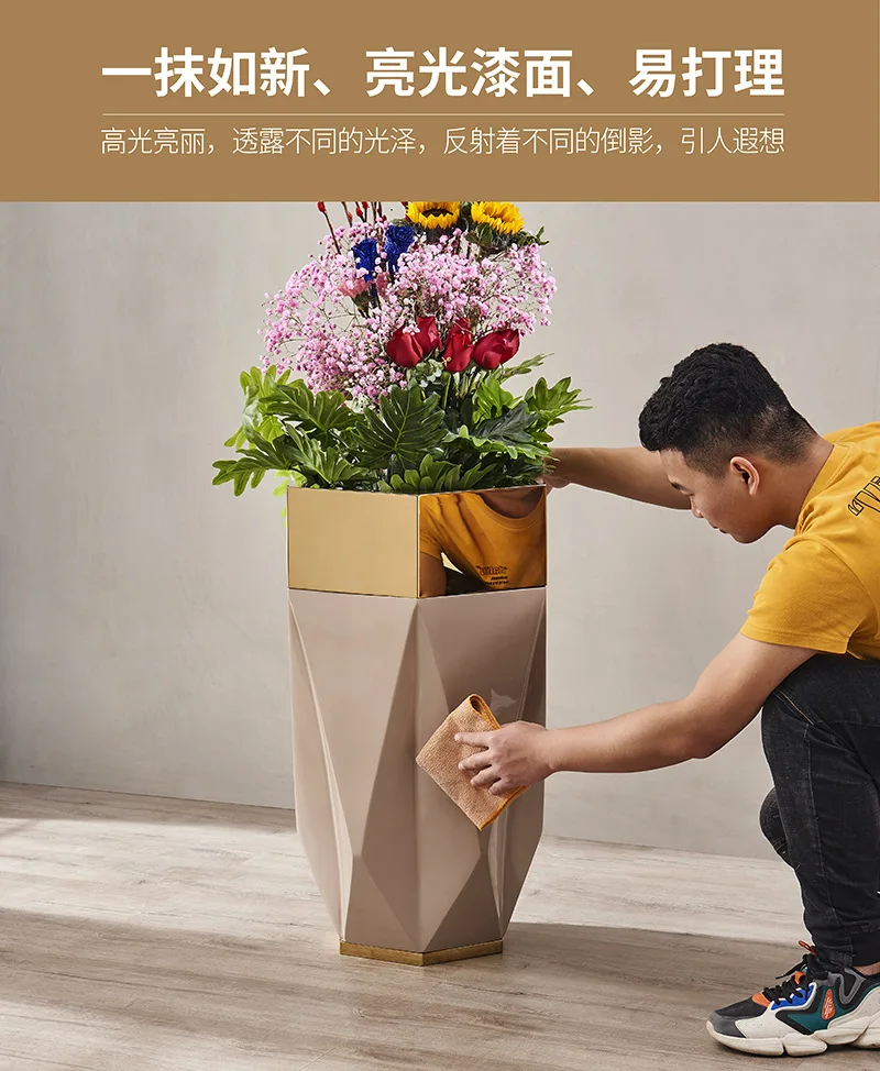 Indoor floor-to-ceiling flower pots, ornaments, inserts, villa vases, clubs, lobby flower buckets