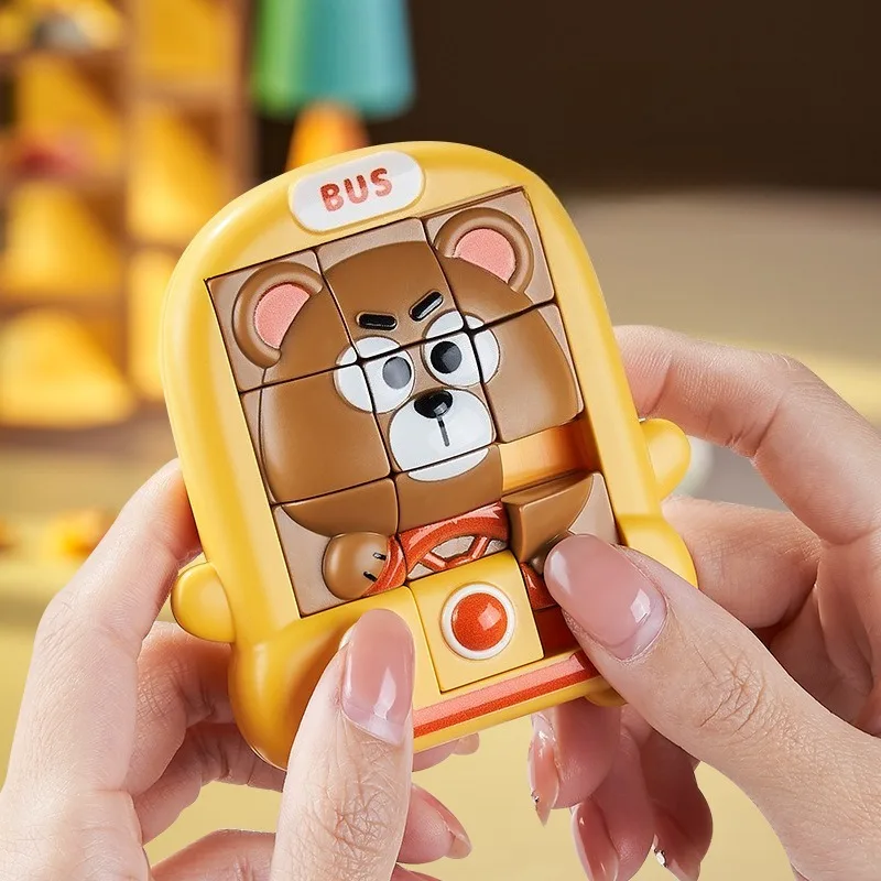 Huarong Dao 3D スライドパズル 早期教育迷路パズルおもちゃ モンテッソーリ知能ゲーム 思考トレーニング用 子供のおもちゃ