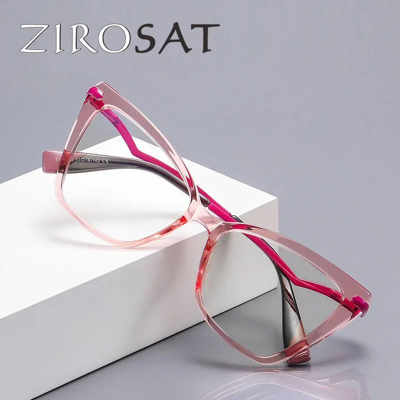 

ZIROSAT New 2106 anti blue Ultralight TR90 Myopia Glasses Retro Square Optical Prescription Eyeglasses Frame For Men Or Women