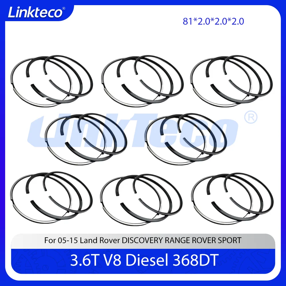 

Engine 8X STD 0.5 Part Piston Ring Set Fit 3.6 T L 368DT Diesel V8 For 06-13 Land Rover Range Rover Sport L322 L320 3.6T TDV8