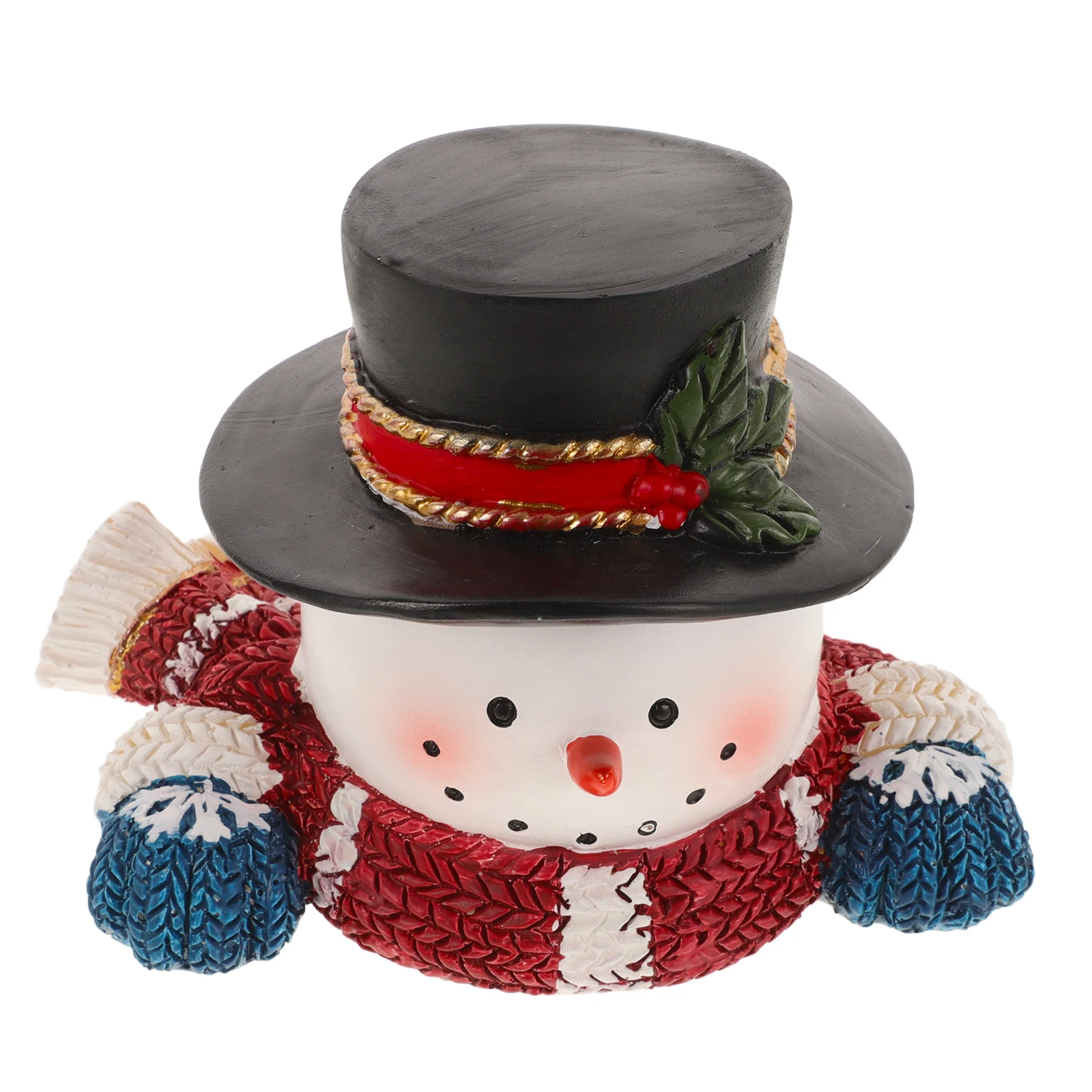 

Small Snowman Bust Christmas Cute Resin Snowman Decor Winter Decoration Xmas Party Favor Ornament Christmas Statue