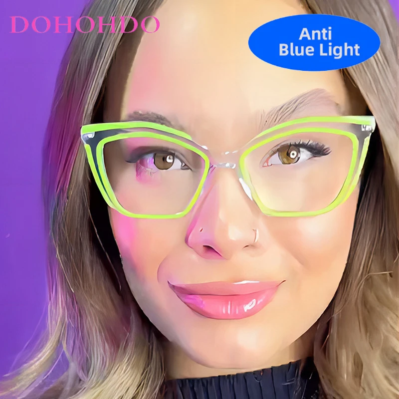 

2025 New Fashion Classic Cat Eye Anti-Blue Light Eyewear Men Women Luxury Designer Computer For Office Work Optical Eyeglasses