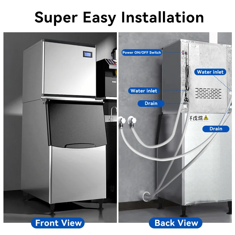 Factory ETL CE Automatic Commercial Ice Making Machine 100kg 200kg 300kg 400kg 500kg Ice Cube Maker Machine For Business Vending