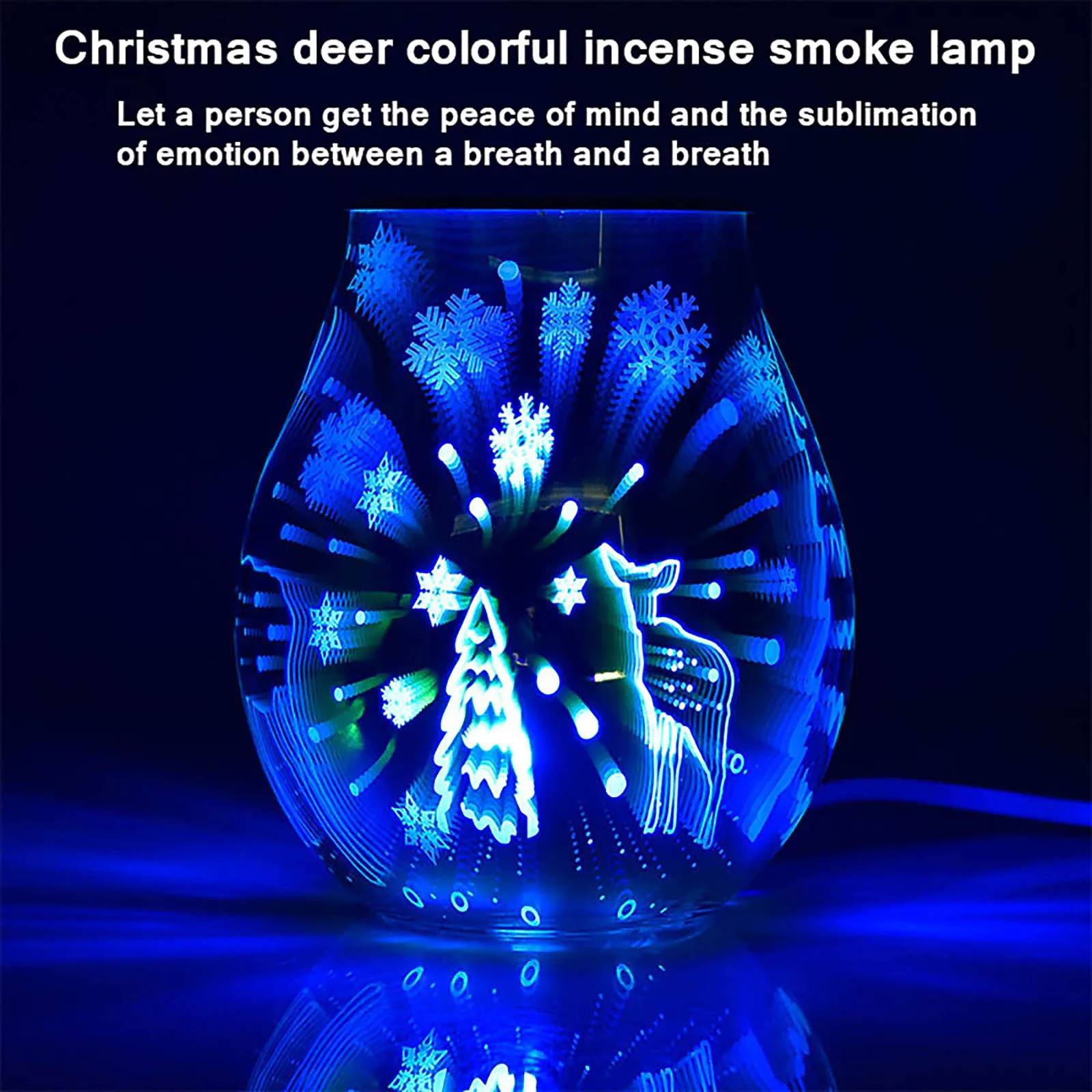 3D Fireworks Glass Vase Humidifier With 7 Color Led Night Light Aroma Essential Oil Diffuser Cool Mist Maker For Home Office