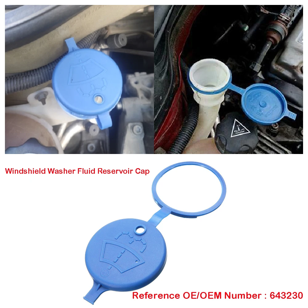 

643230 Car Accessories Fits for Peugeot 206 207 306 307 406 806 106 1007 PARTNER Front Windshield Washer Fluid Reservoir Cap