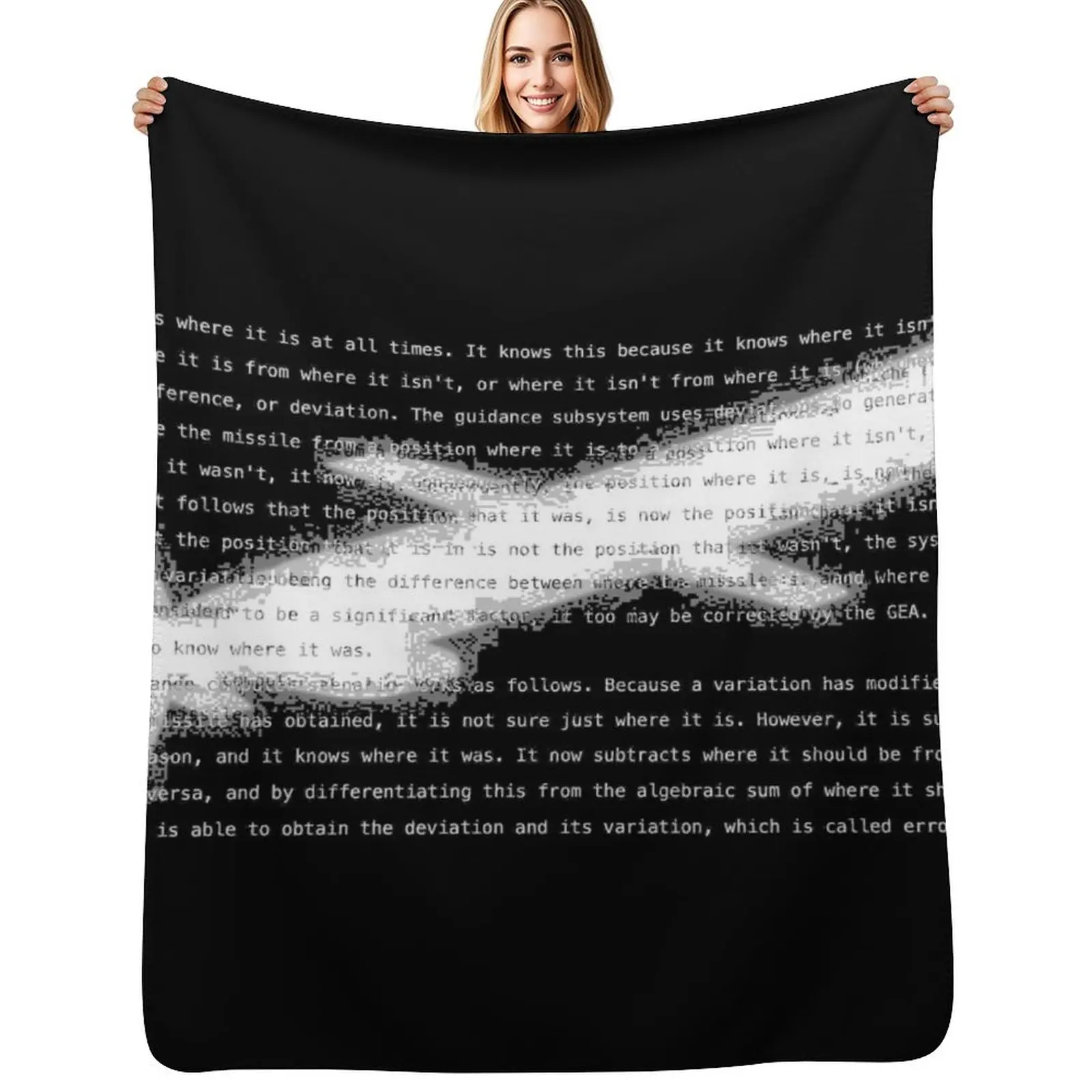 

The missile knows where it is Throw Blanket Portable Lightweight Blanket for Travel Camping