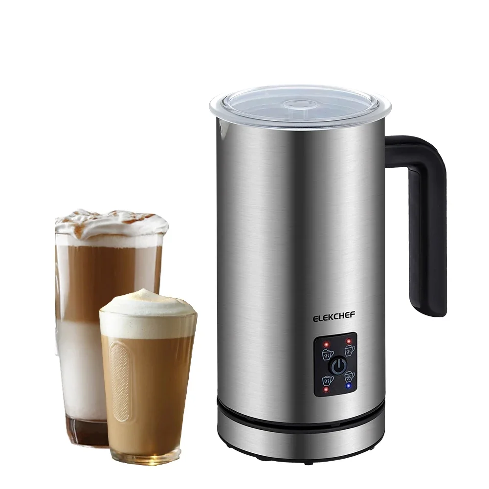 Automatic 4 in 1 Coffee Milk Frother Frothing Foamer Warmer Machine Cold/Hot Latte Cappuccino Macchiato Chocolate Protein powder