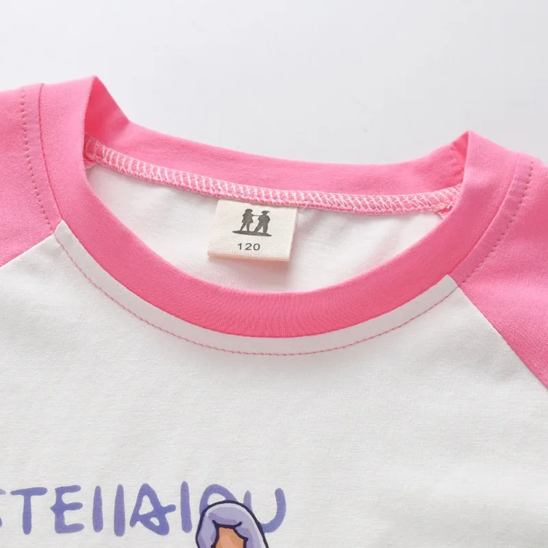 子供のためのディズニーTシャツ,スタルーウの漫画のスウェットシャツ,ラウンドネック,長袖,カジュアル,コットン,秋の服