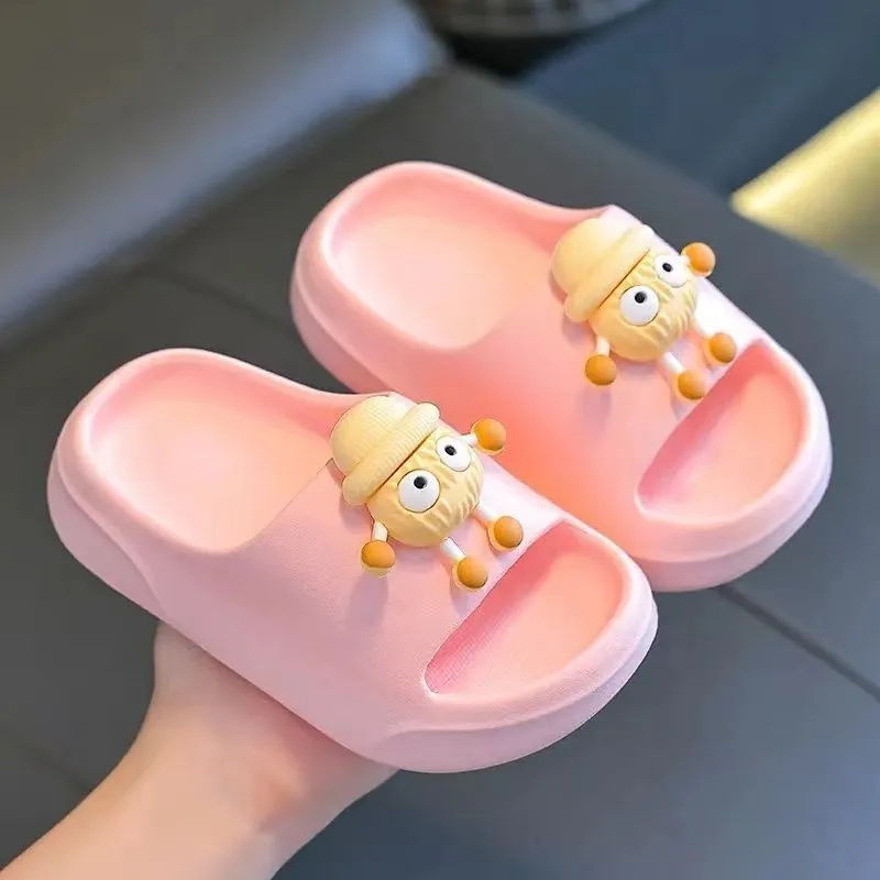 

Thick Bottom EVA Slippers for Kids Summer Outdoor Wear Cartoon Cute Soft Bottom Toddler Boys Girls Slip-On Breathable Anti-Slip