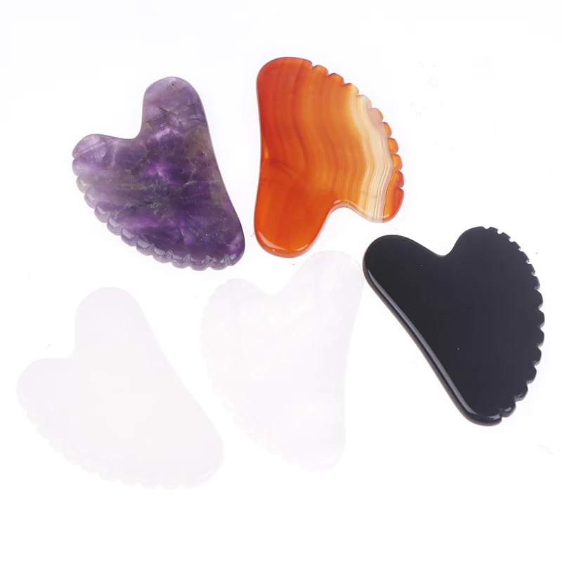 Face Massager Gua Sha Scraper Natural Jade Stone Skin Care Massager For Body Facial Neck Back Beauty Health Eye SPA