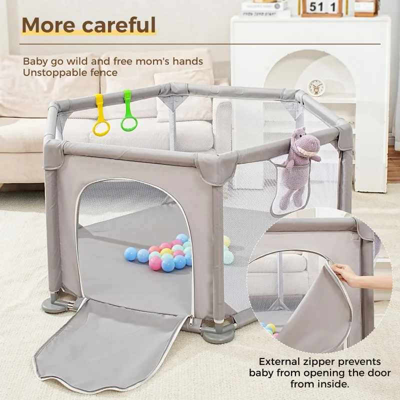 

6-24 months old baby safety fence, baby crawling and walking barrier, baby home game, foldable hexagonal fence